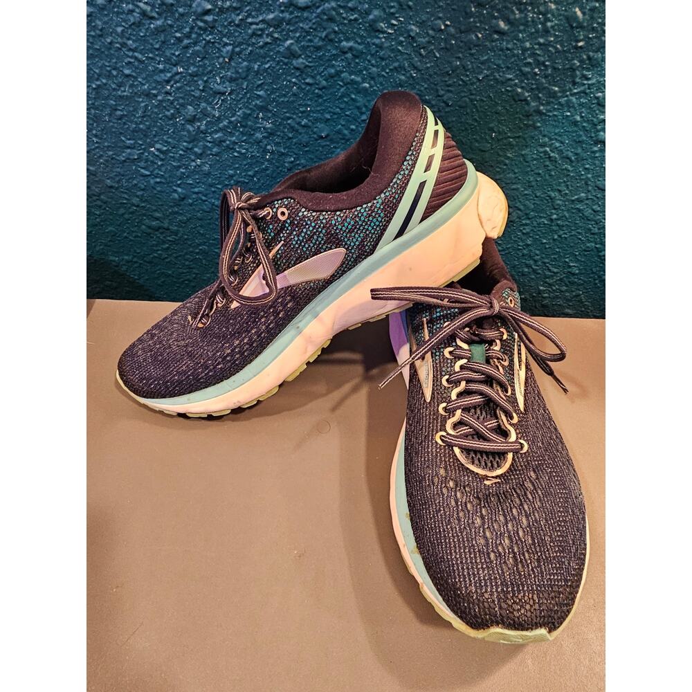 Brooks Ghost 17 Women’s Size 9 Navy Turquoise Teal Running Shoes - Picture 2 of 7